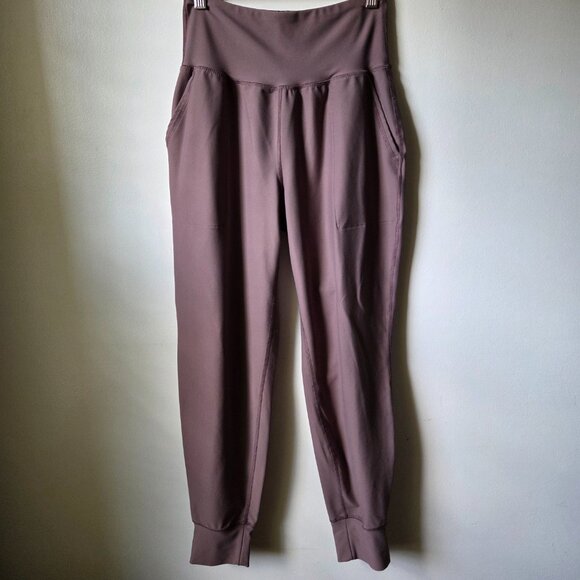 EUC OLD NAVY ACTIVE POWERSOFT HIGH RISE LEGGINGS JOGGERS WITH POCKETS SIZE M - Picture 1 of 15